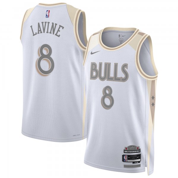 Zach LaVine #8 Chicago Bulls Nike Unisex 2024/25 Swingman City Edition White Player Jersey