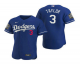 Men's Los Angeles Dodgers #3 Chris Taylor Royal 2020 World Series Flex Base Nike Jersey