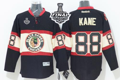 Chicago Blackhawks #88 Patrick Kane Black New Third 2015 Stanley Cup Stitched NHL Jersey