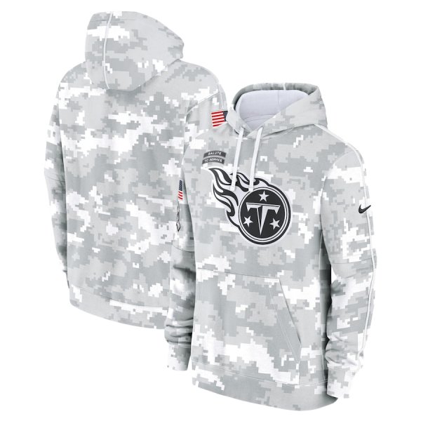 Men's Nike Arctic Camo Tennessee Titans 2024 Salute To Service Club Fleece Pullover Hoodie