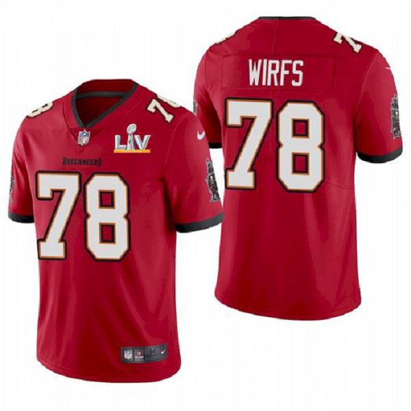 Men's Tampa Bay Buccaneers Tristan Wirfs Red 2021 Super Bowl LV Jersey