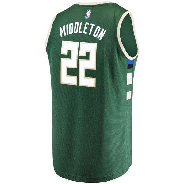 Youth Milwaukee Bucks Khris Middleton Fanatics Hunter Green Fast Break Player Jersey - Icon Edition