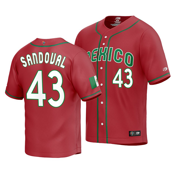 Mexico Baseball Patrick Sandoval 2023 World Baseball Classic Red Replica Jersey