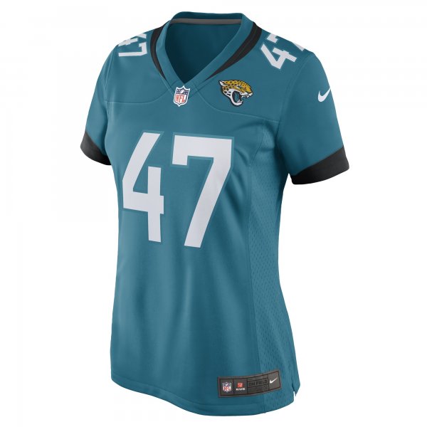 Women's De'Shaan Dixon Jacksonville Jaguars Nike Teal Game Player Jersey