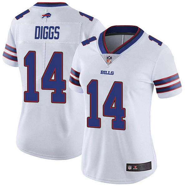 Women's #14 Stefon Diggs Buffalo Bills Color Rush Vapor Untouchable White Limited Jersey