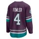 Men's Anaheim Ducks Cam Fowler Fanatics Purple 30th Anniversary Premier Breakaway Jersey