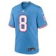 Men's Tennessee Titans Will Levis Nike Light Blue Oilers Throwback Player Game Jersey