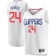 Men's LA Clippers Norman Powell Fanatics White Fast Break Player Jersey - Association Edition