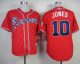 Atlanta Braves #10 Chipper Jones Red Stitched MLB Jersey