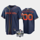 Men's 2022 City Connect Houston Astros Custom Cool Base Navy MLB Jersey with 2022 World Series Patch