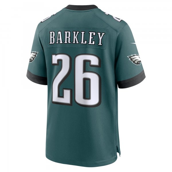 Men's Philadelphia Eagles Saquon Barkley Nike Midnight Green Game Player Jersey