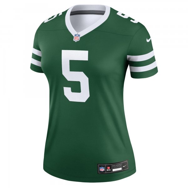 Women's New York Jets Garrett Wilson Nike Legacy Green Legend Jersey