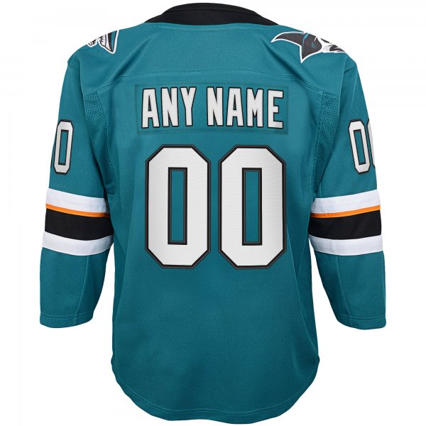 Youth San Jose Sharks Teal 2019/20 Home Premier Custom Jersey