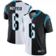 Men's Carolina Panthers #6 Baker Mayfield Black White Split Vapor Untouchable Limited Stitched Nike NFL Jersey