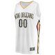 Youth New Orleans Pelicans  Fanatics White Fast Break Replica Custom Jersey - Association Edition