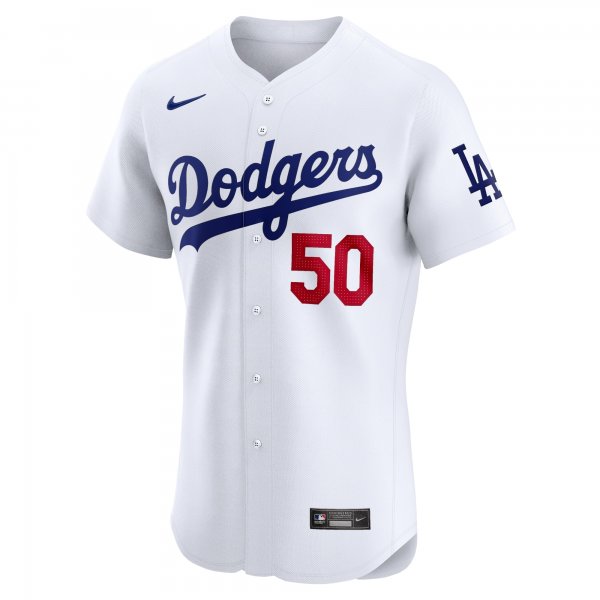 Men's Los Angeles Dodgers Mookie Betts Nike White Home Elite Jersey