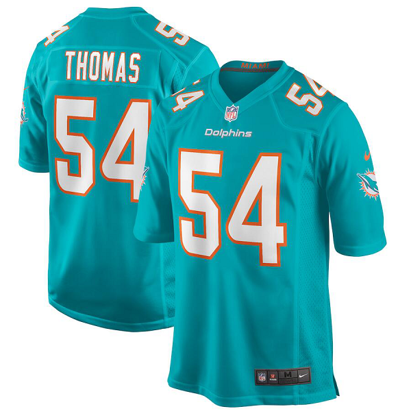 Men's Miami Dolphins Nike #54 Zach Thomas Aqua Limited Retired Player NFL Jersey