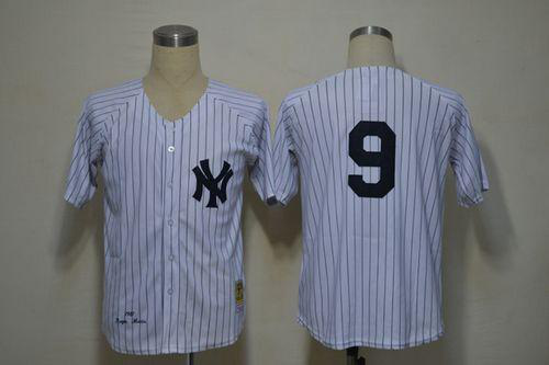 Mitchell And Ness 1961 New York Yankees #9 Roger Maris White Throwback Stitched MLB Jersey