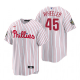 Men's Philadelphia Phillies Zack Wheeler White 2022 World Series Cool Base Jersey