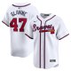 Men's Atlanta Braves #47 Tom Glavine Nike White Home Limited Player Jersey