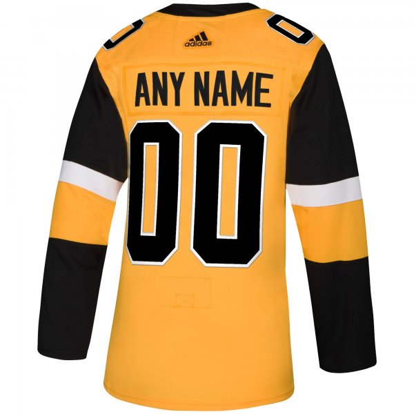 Men's Pittsburgh Penguins adidas Gold Alternate Custom Jersey