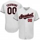 Men's Custom White Black-Red Authentic Baseball Jersey