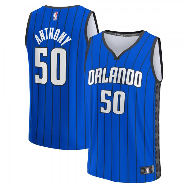 Men's Orlando Magic Cole Anthony Fanatics Blue Fast Break Replica Player Jersey - Statement Edition