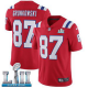 Men's Nike NFL New England Patriots #87 Rob Gronkowski Limited Alternate Red Vapor Untouchable Super Bowl LII Jersey