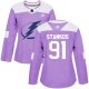 Adidas Tampa Bay Lightning #91 Steven Stamkos Purple Fights Cancer Women's Stitched NHL Jersey