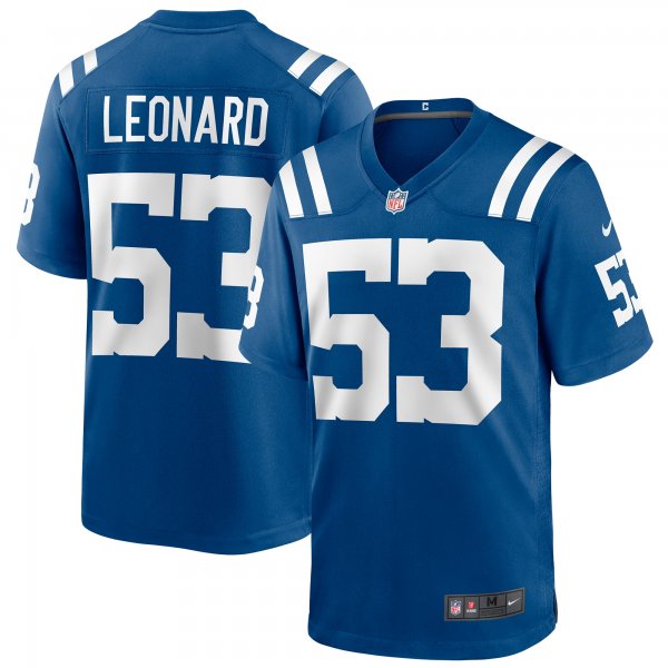 Men's Indianapolis Colts Shaquille Leonard Nike Royal Game Player Jersey