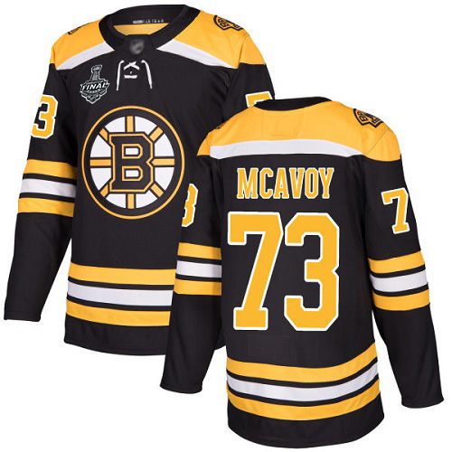 Boston Bruins #73 Charlie McAvoy Black Home Stanley Cup Final Bound Stitched Adidas NHL Jersey