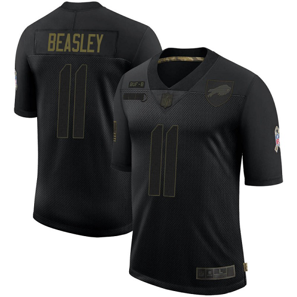 Men's Nike NFL Buffalo Bills #11 Cole Beasley Black Limited 2020 Salute To Service Jersey