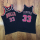 Men's Chicago Bulls #33 Scottie Pippen 1997-98 Red Champions Patch Hardwood Classics Soul AU Throwback Jersey