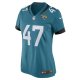 Women's De'Shaan Dixon Jacksonville Jaguars Nike Teal Game Player Jersey