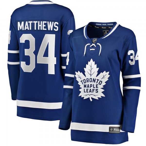 Women's Toronto Maple Leafs Auston Matthews Fanatics Blue Home Breakaway Jersey