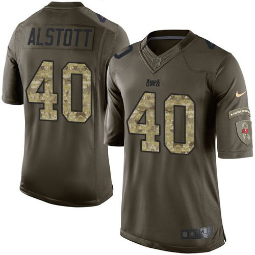 Nike Tampa Bay Buccaneers #40 Mike Alstott Green Men's Stitched NFL Limited Salute to Service Jersey