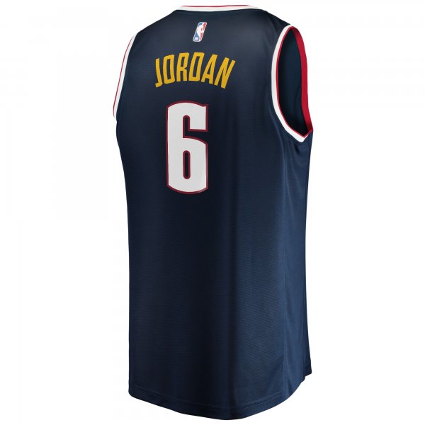 Men's Denver Nuggets DeAndre Jordan Fanatics Navy Fast Break Player Jersey - Icon Edition