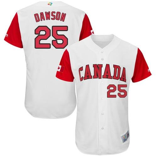 Team Canada #25 Shane Dawson White 2017 World Baseball Classic Stitched MLB Jersey