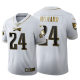 Philadelphia Eagles Jordan Howard #24 White 100th Season Vapor Limited Golden Edition Jersey