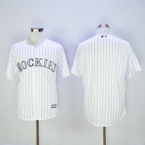 Colorado Rockies Blank White New Cool Base Stitched MLB Jersey