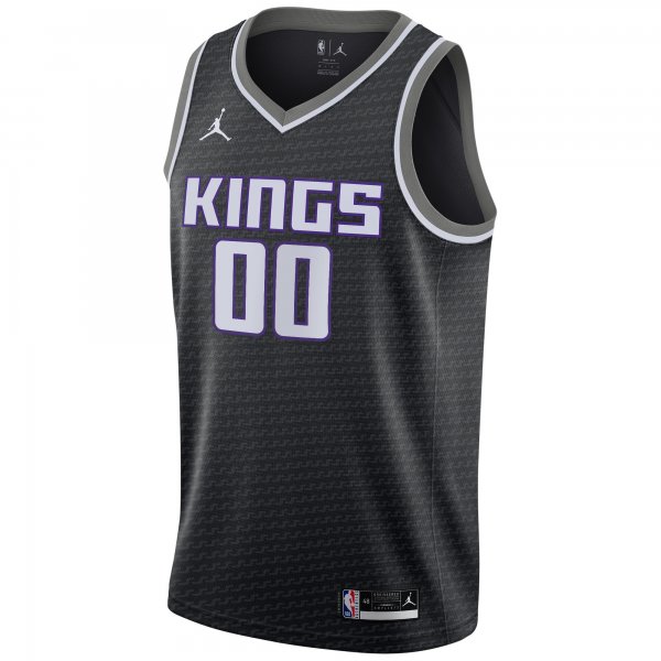 Men's Sacramento Kings Jordan Brand Black Swingman Custom Jersey - Statement Edition