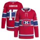 Men's Montreal Canadiens Josh Anderson adidas Red Home Primegreen Pro Player Jersey