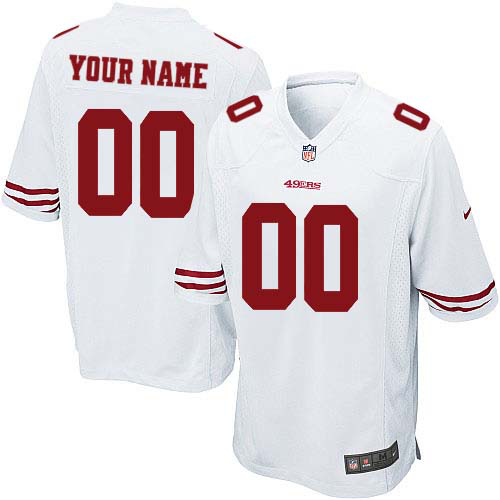 Nike San Francisco 49ers Customized White Stitched Elite Youth NFL Jersey