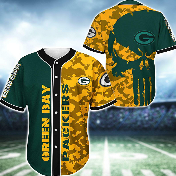 Green Bay Packers NFL 3D Digital Printed Fashion Baseball Legend Jersey