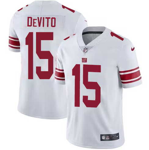 Men's Nike New York Giants #15 Tommy DeVito White Stitched NFL Vapor Untouchable Limited Jersey