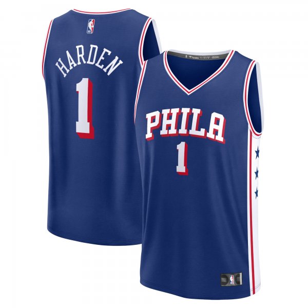 Men's Philadelphia 76ers James Harden Fanatics Royal Fast Break Replica Jersey - Icon Edition