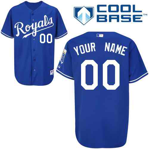 Kansas City Royals Dark Blue Men's Customized MLB Jersey