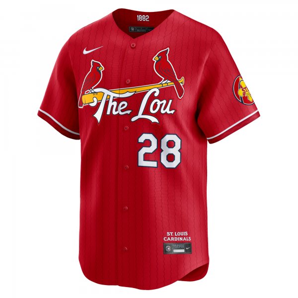 Men's St. Louis Cardinals Nolan Arenado Nike Red 2024 City Connect Limited Player Jersey