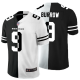 Men's Nike NFL Cincinnati Bengals #9 Joe Burrow Black White Peaceful Coexisting Split 2020 Vapor Untouchable Stitched Limited Jersey