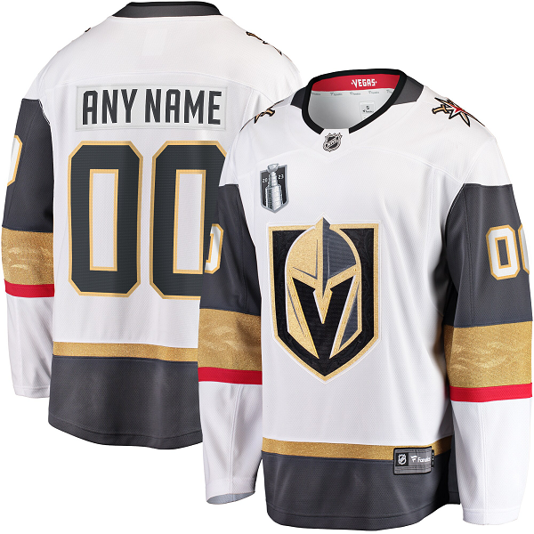 Men's Vegas Golden Knights White 2023 Stanley Cup Final Away Breakaway Custom Jersey